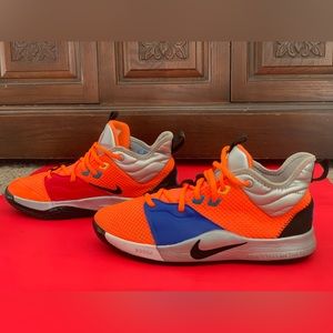 Nike PG Paul George 3 NASA GS Black Orange Shoes Size 6Y New without Box